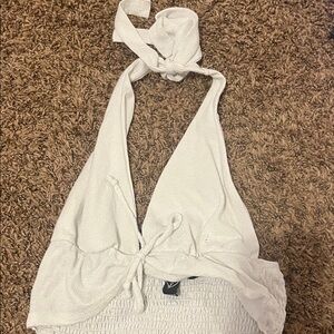 Chic White Halter Camisole